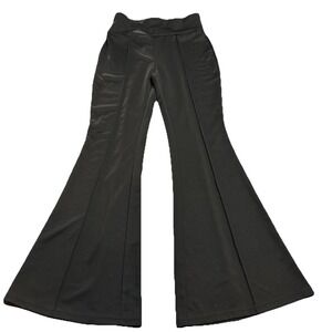 Lillasory Ladies Black Flare Leg Stetch Pants Size Medium M